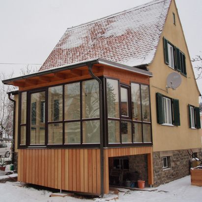 Wintergarten aus Holz